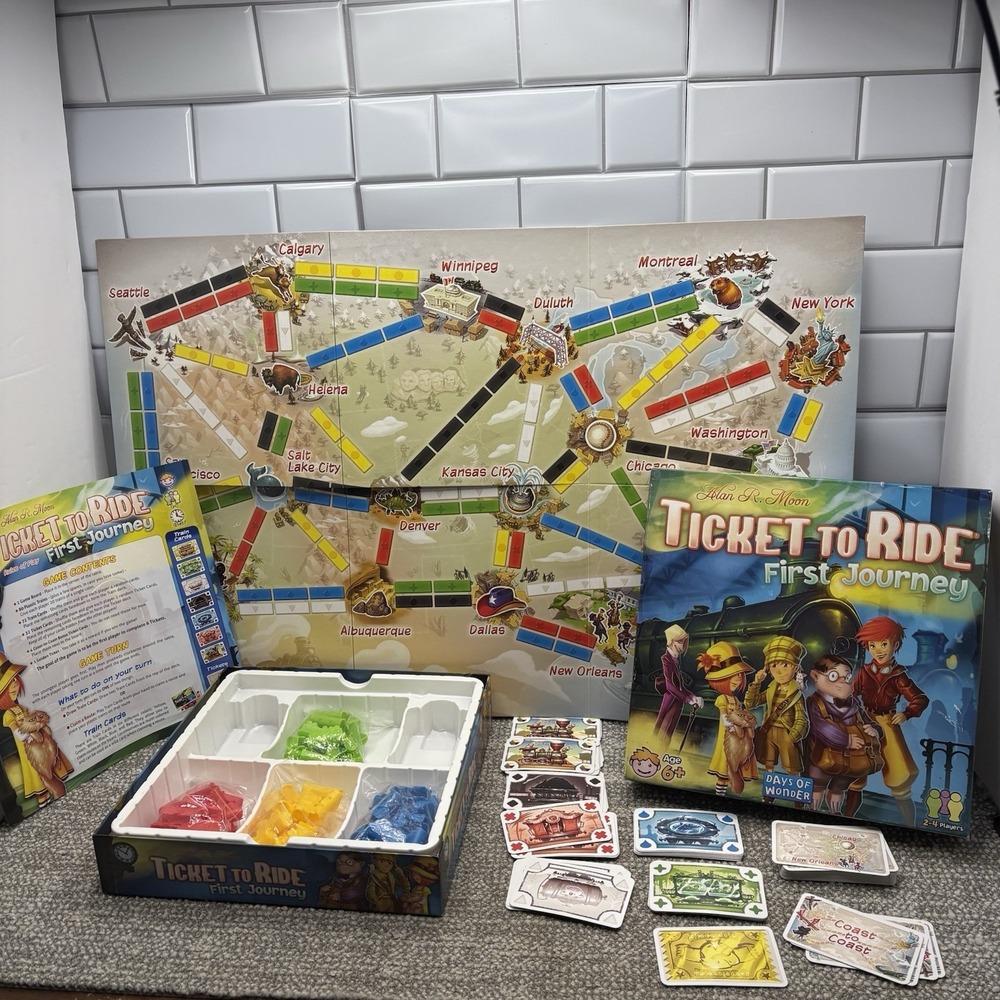 Ticket To Ride Game First Journey US Board Game Days‎ of Wonder Complete